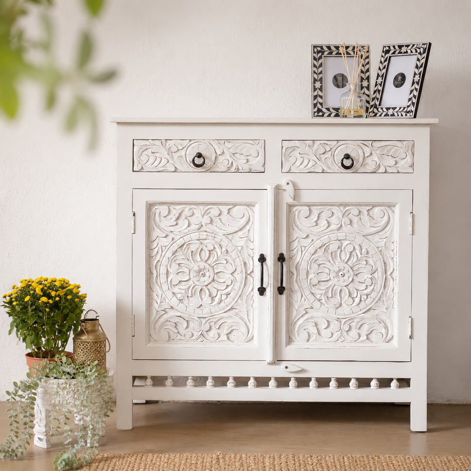 Anokhi Carved Wooden Cabinet