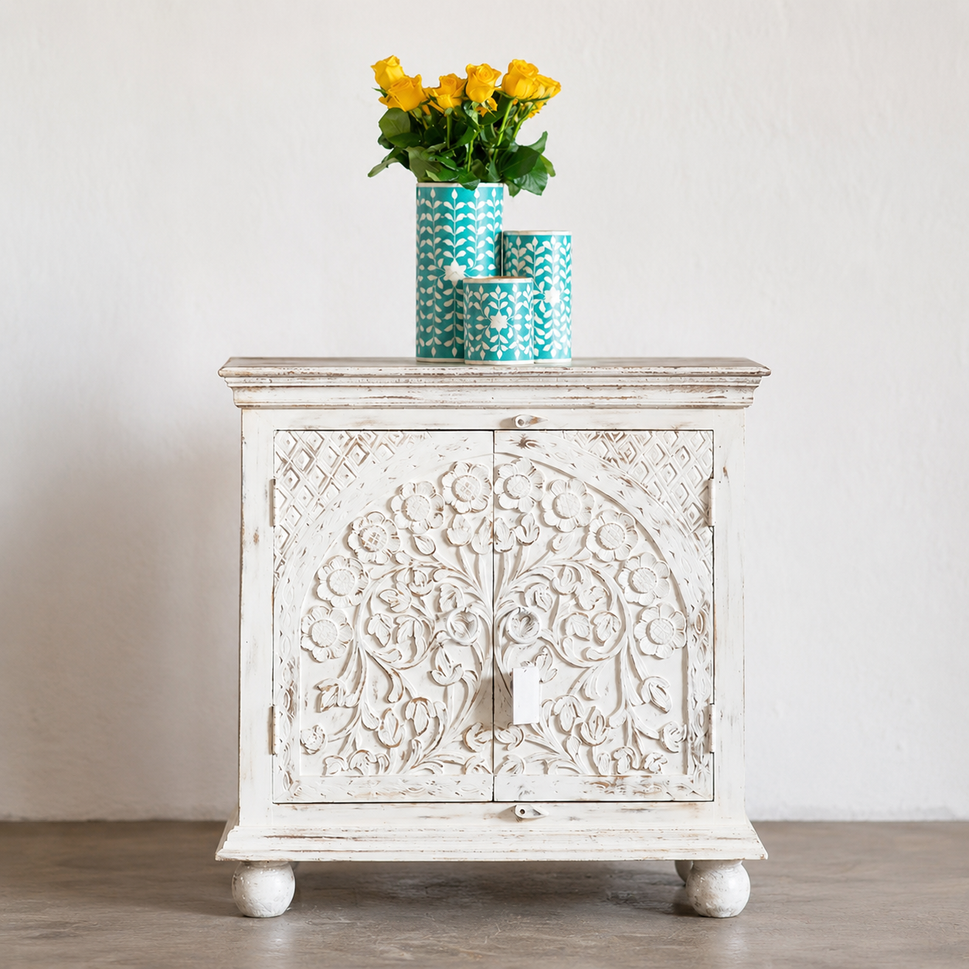 Tara Carved Wooden Cabinet