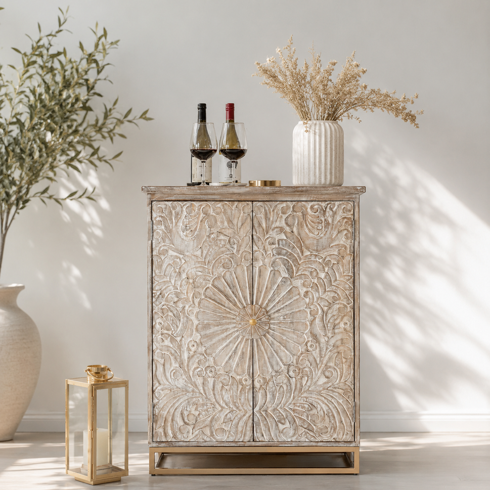 Albert Wooden Bar Cabinet