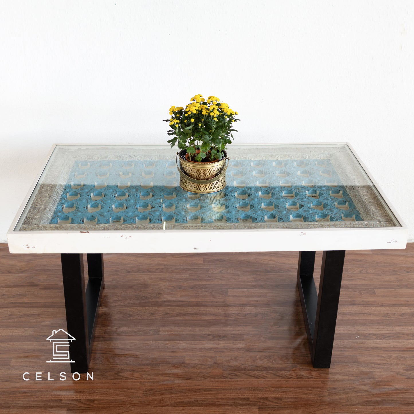 Ranveer Hand Carved Wooden Dining Table