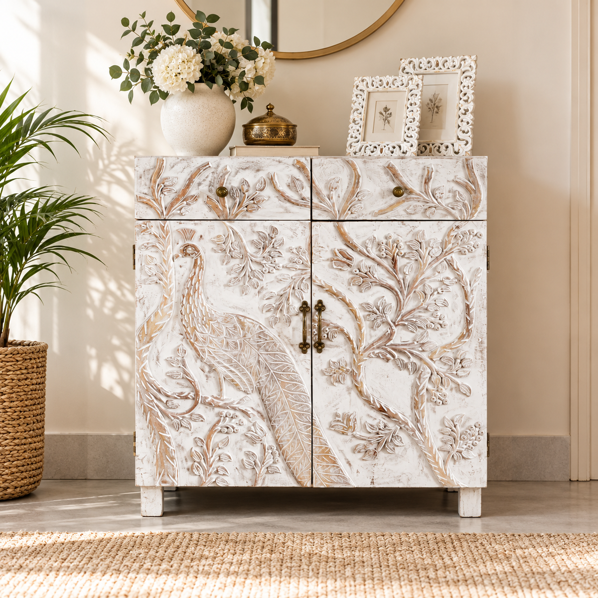 Shhing Carved Wooden Cabinet
