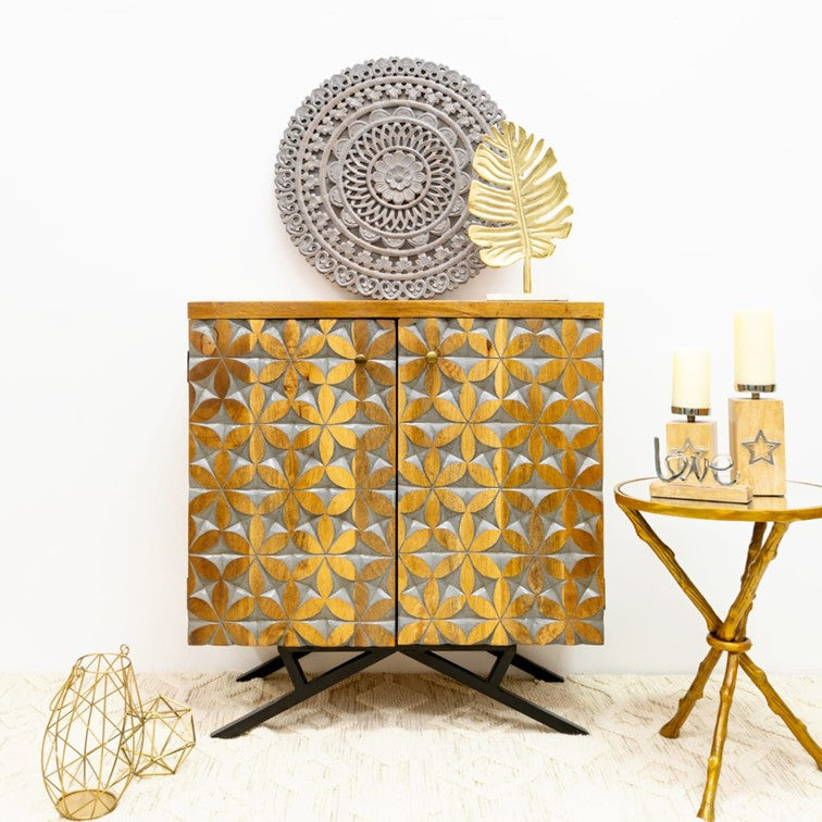 Sofia Carved Wooden Chest