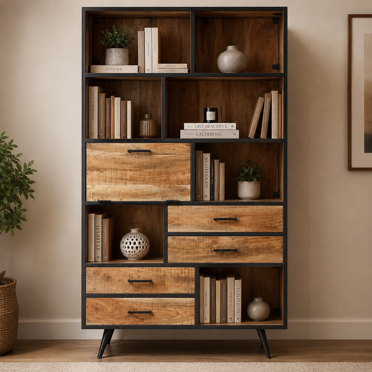 Edith Carved Bookshelves