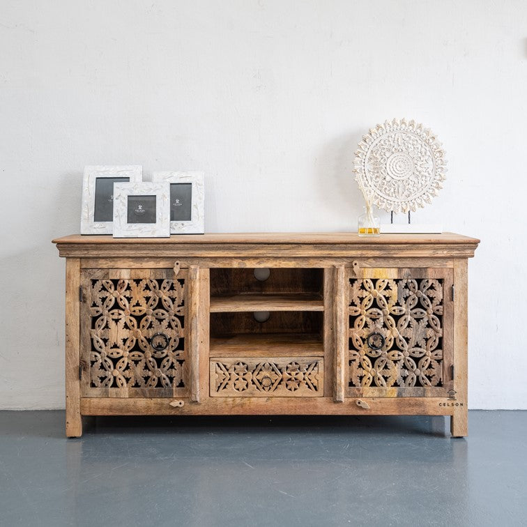 Rory Wooden Hand Carved TV Cabinet