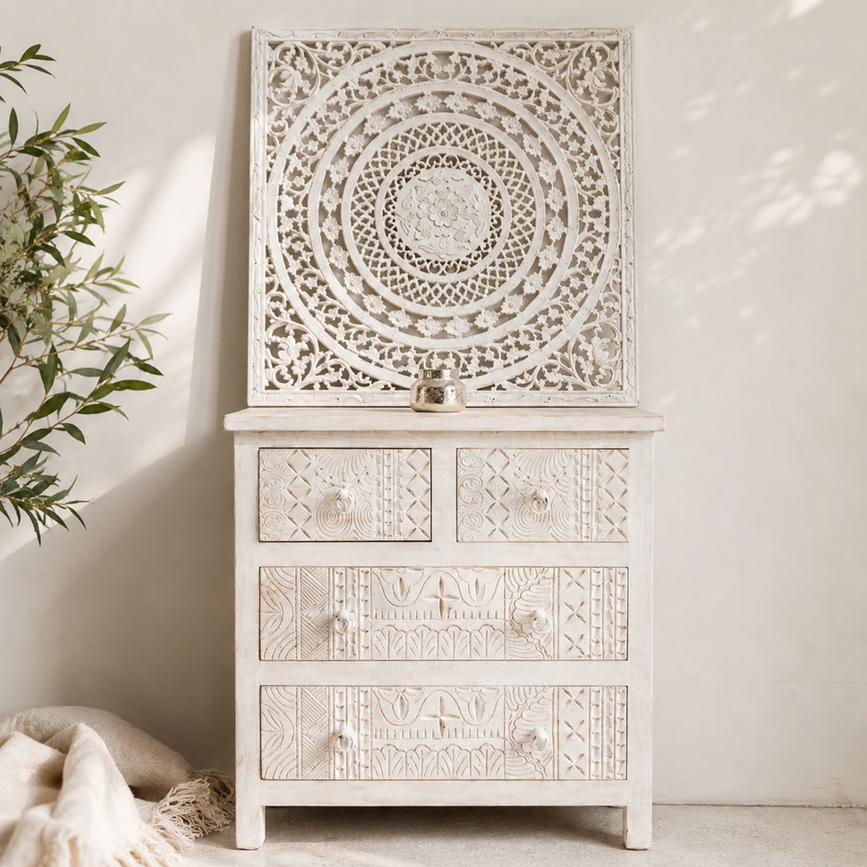 Josh Carved Chest of Drawer