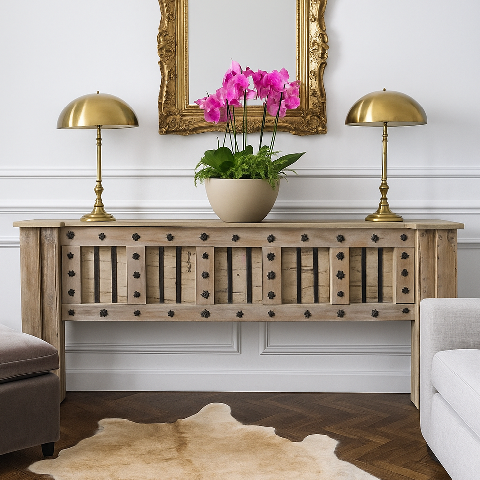 Raha Wooden Hand Carved Console Table