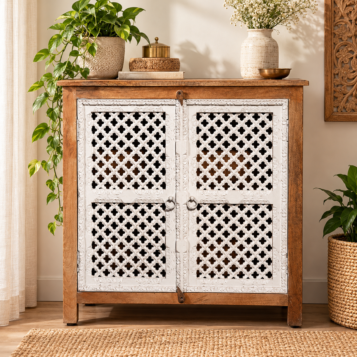 Sorin Carved Wooden Cabinet