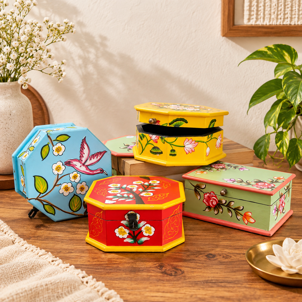 Rama Hand Painted Wooden Box