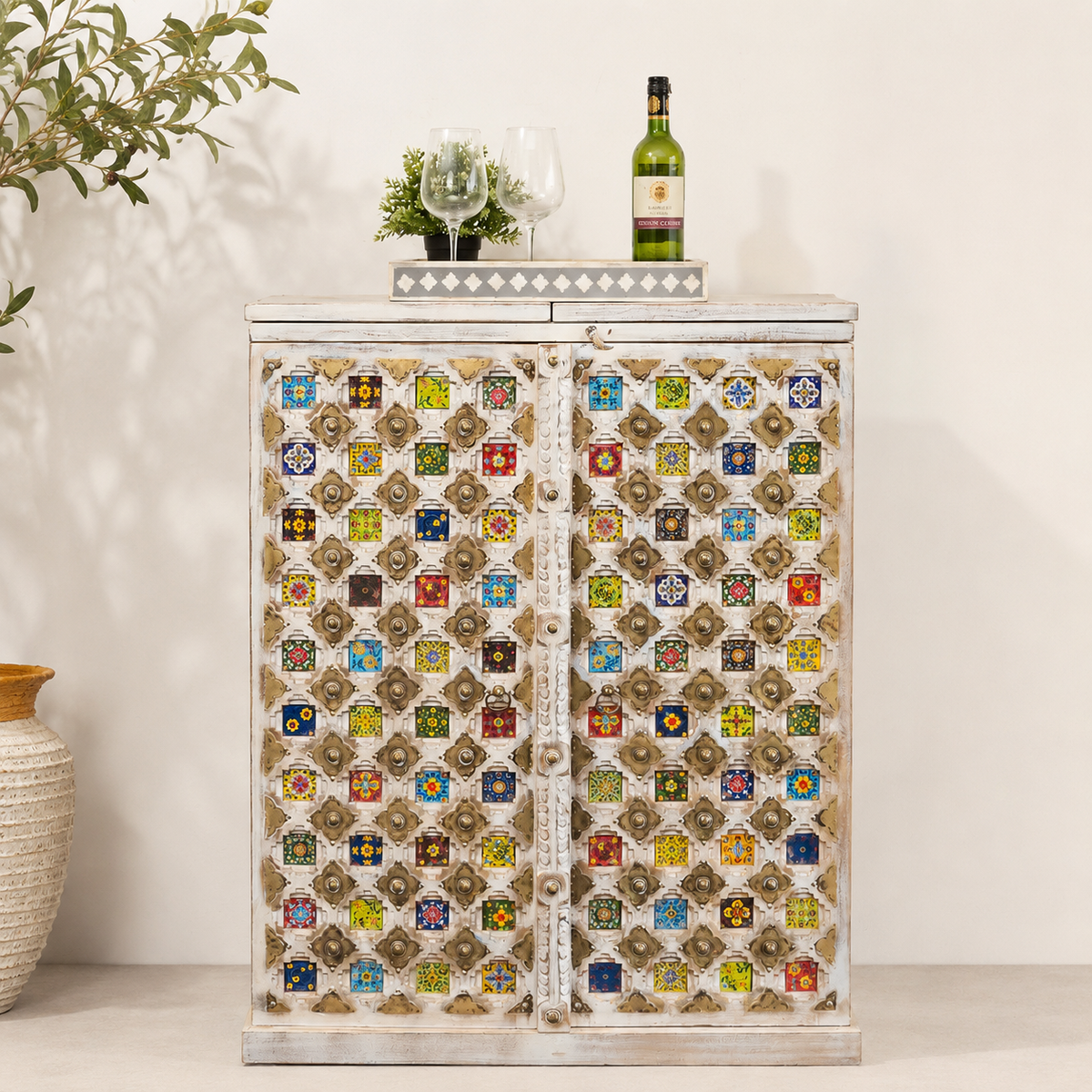 Triva Tile Bar Cabinet