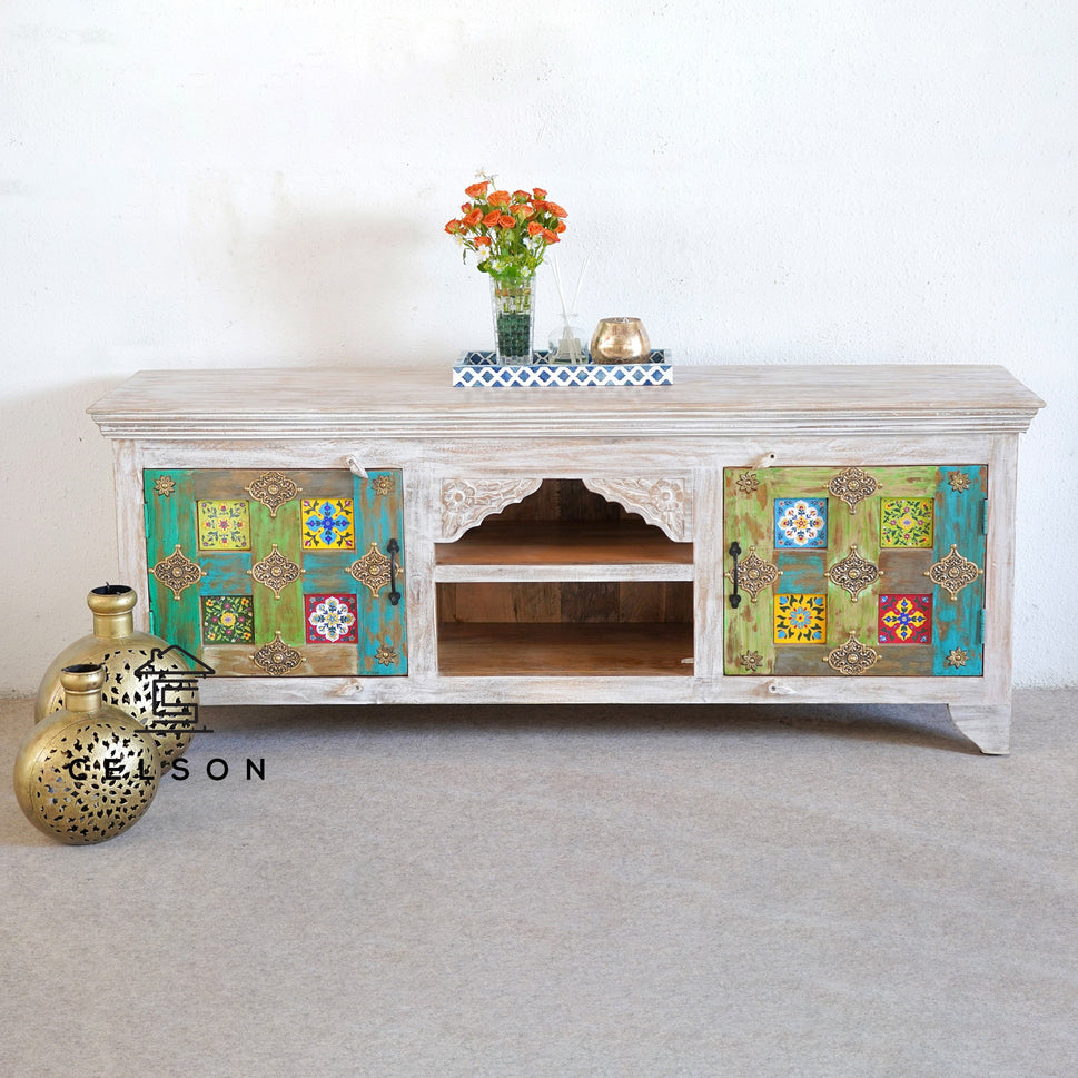 Stella Carved Tile TV Cabinet