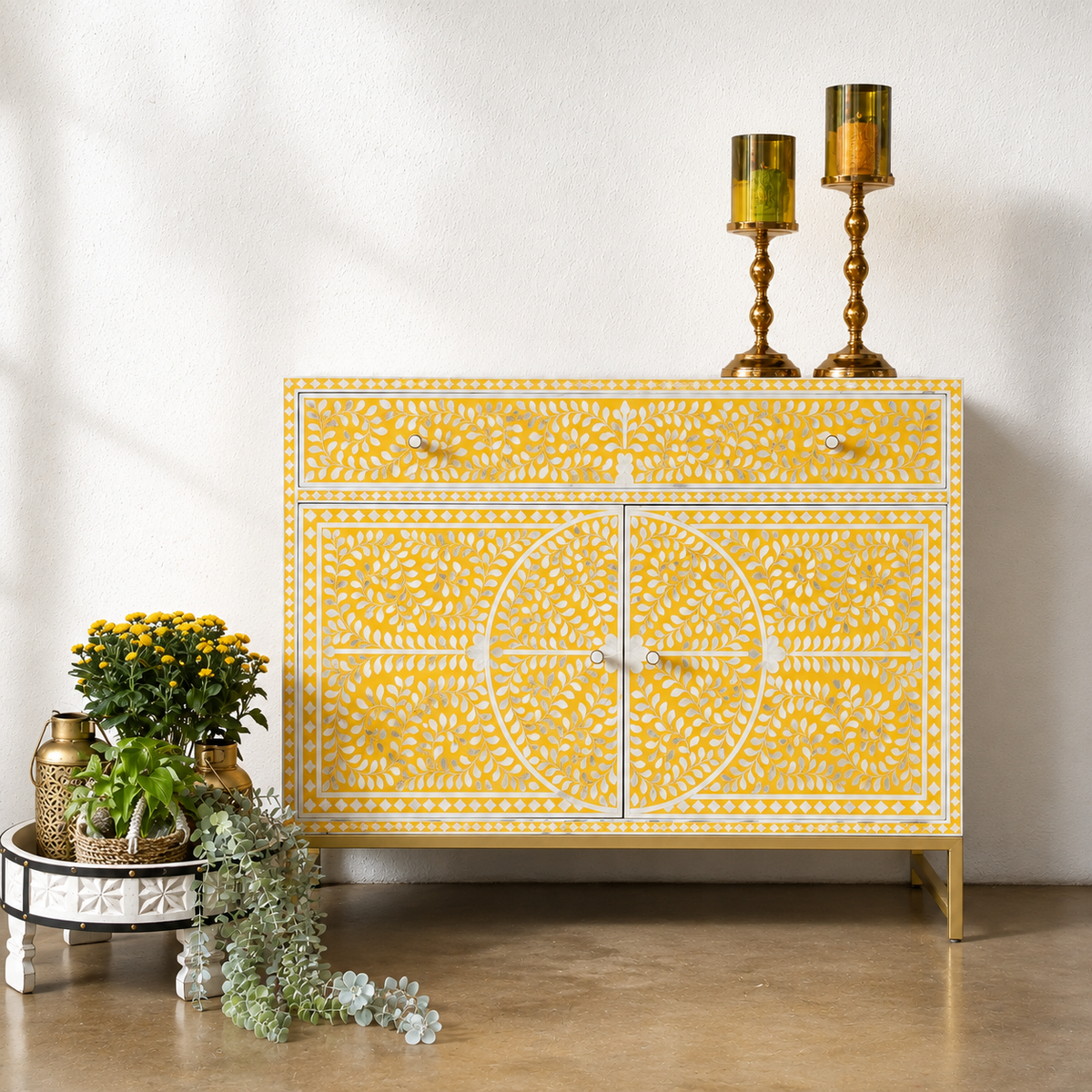 Sara Mother of Pearl Inlay Chest of Drawer
