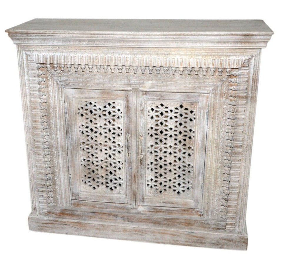 Marlon Carved Wooden Chest