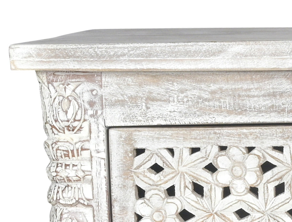 Jeter Hand Carved Wooden Console Table