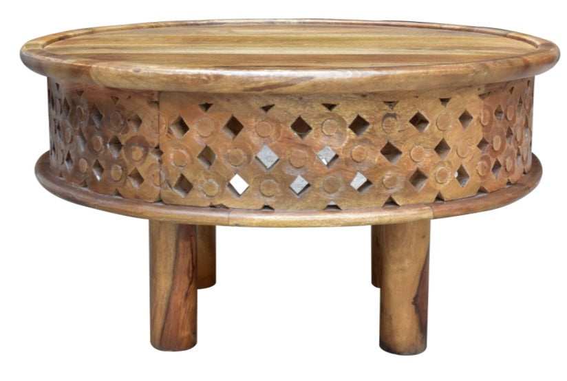 Rocco Carved Wooden Coffee Table