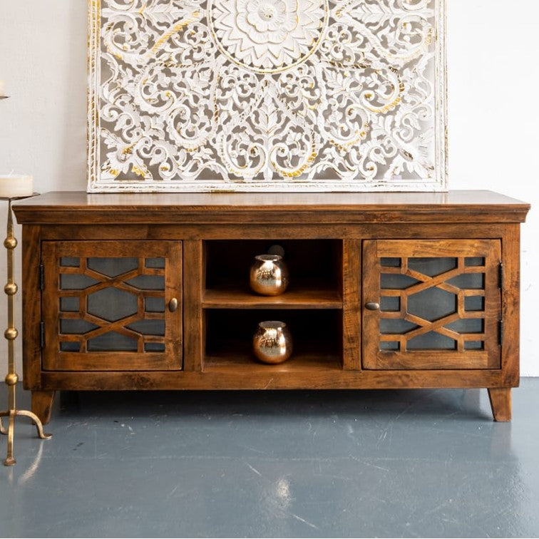 Karen Hand Carved Wooden TV Cabinet