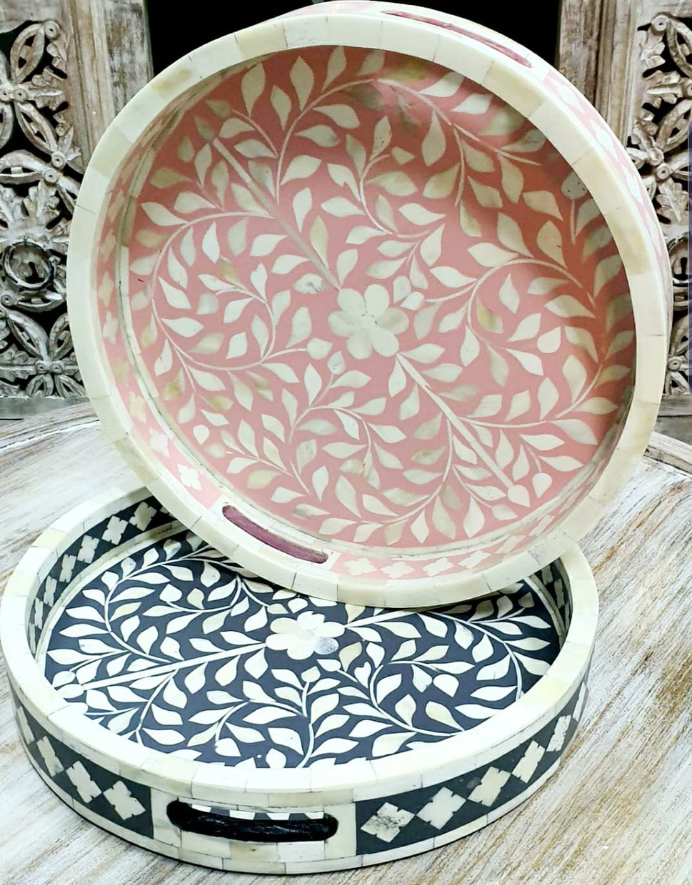 Yuvi Bone Inlay Tray