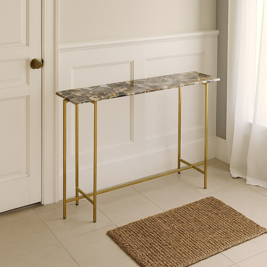 Gilly Console Table with Agate Top