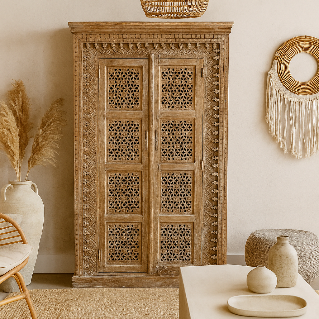 Milan Hand Carved  Almirah