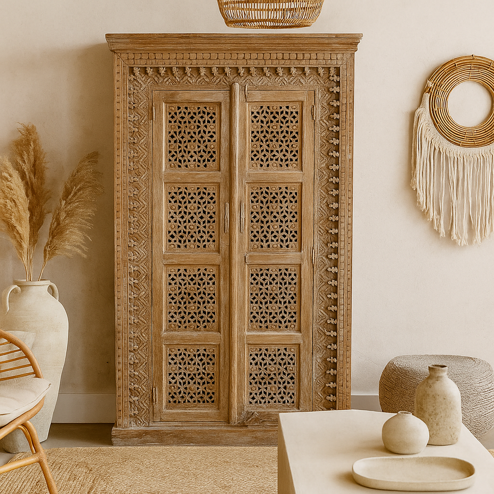Milan Hand Carved  Almirah
