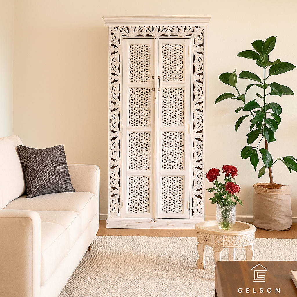 Steve Hand Carved Almirah