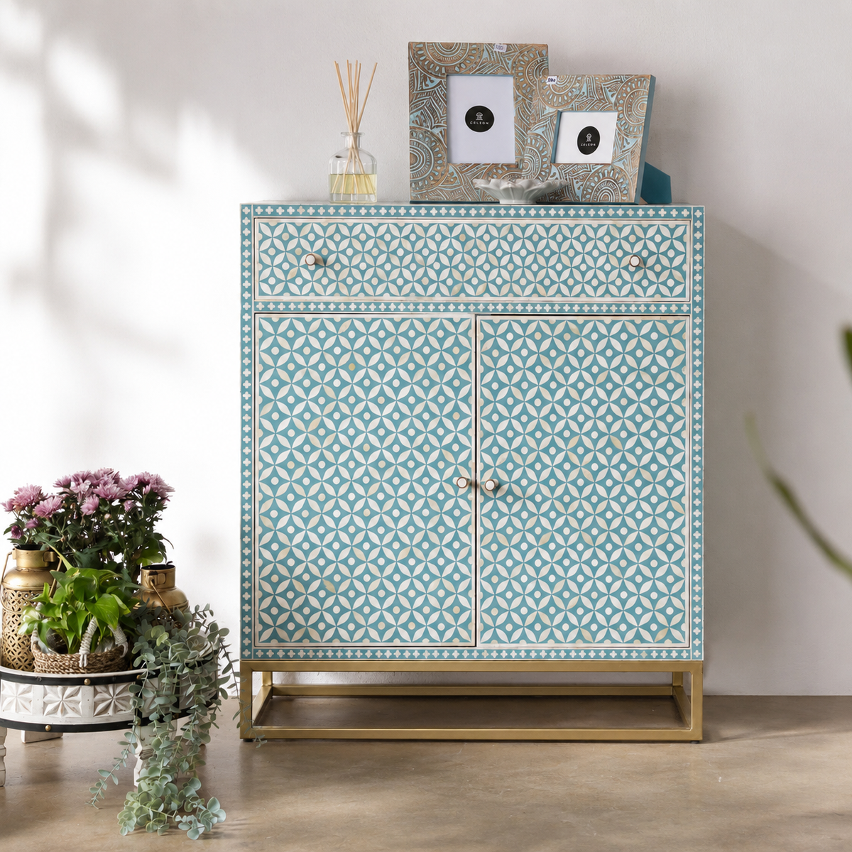 Bert Bone Inlay Cabinet
