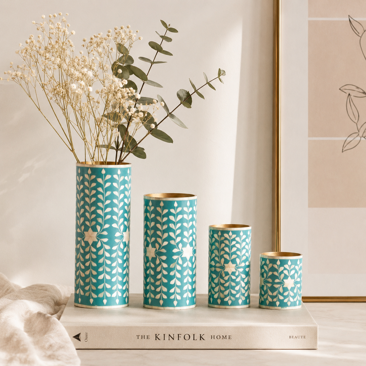 Olin Bone Inlay Vase