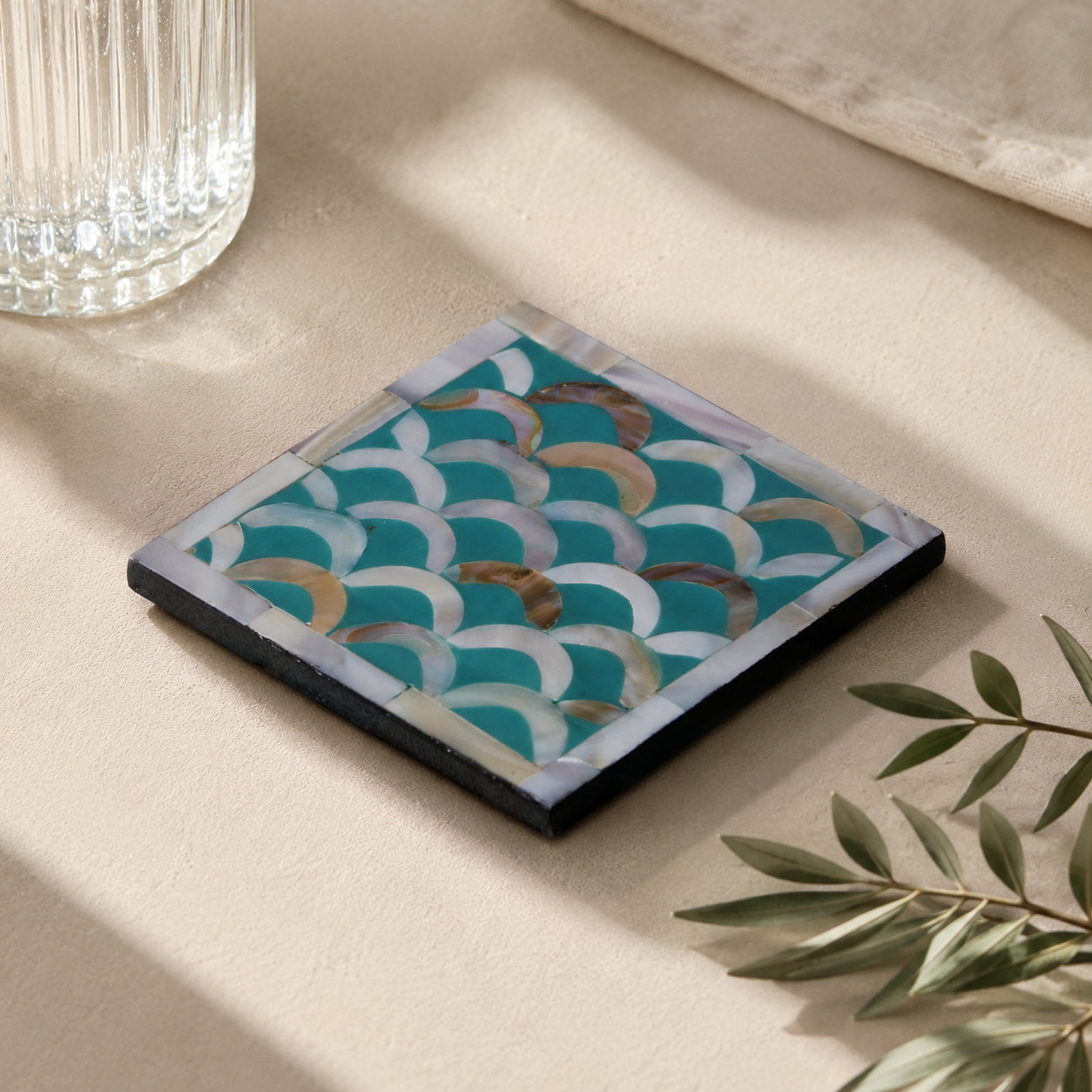 Myla Mother of Pearl Inlay Coaster