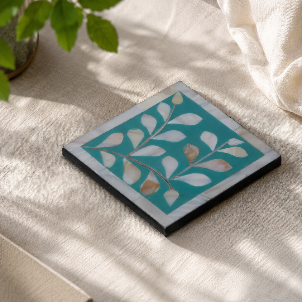 Quin Mother of Pearl Inlay Coaster