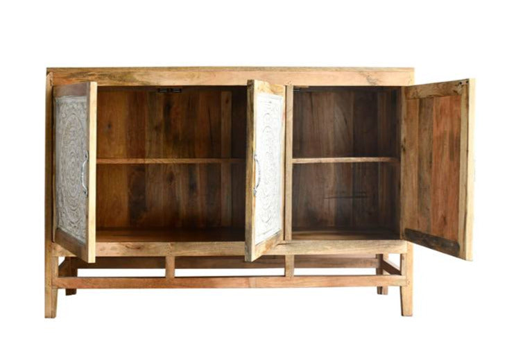 Oliver Hand Carved Wooden Sideboard