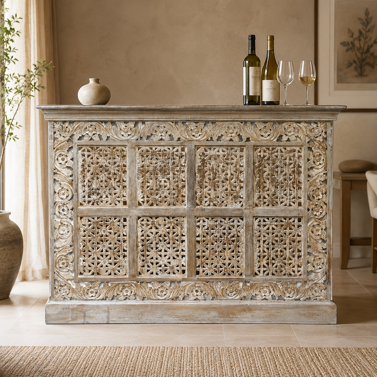 Wynol Wooden Bar Cabinet