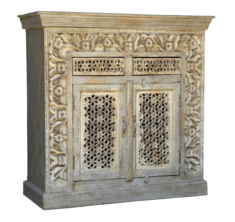 Dorries Carved Wooden Cabinet