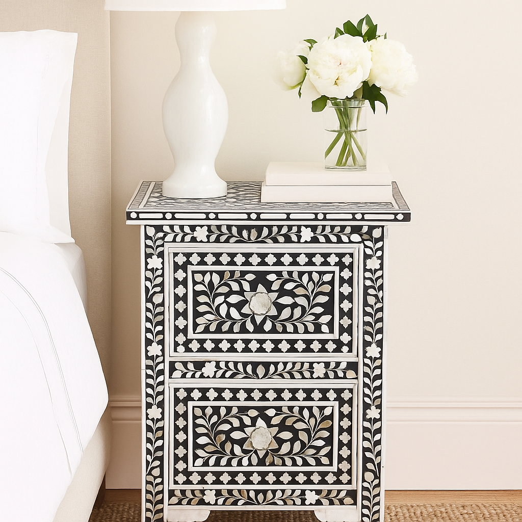 Josh Mother of Pearl Inlay Bedside