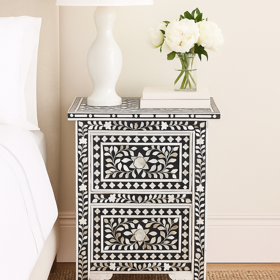Josh Mother of Pearl Inlay Bedside