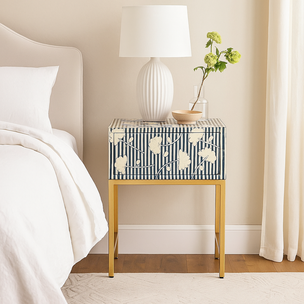 Jessi Bone Inlay Bedside