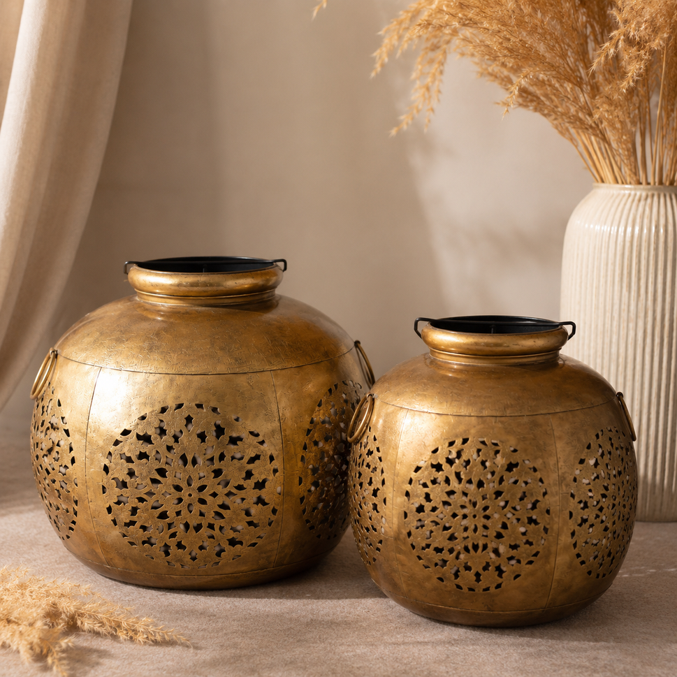 Arnav Brass Finish Lantern
