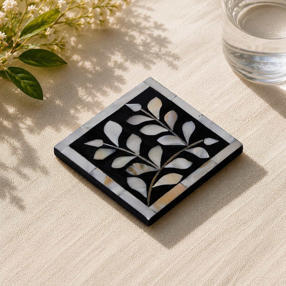 Oakle Mother of Pearl Inlay Coaster