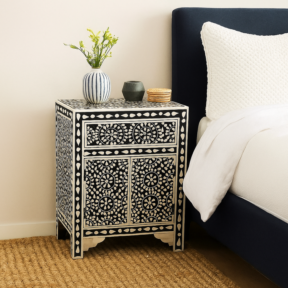 Brody Bone Inlay Bedside
