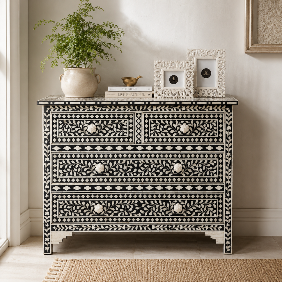 Lexus Bone Inlay Chest of drawer