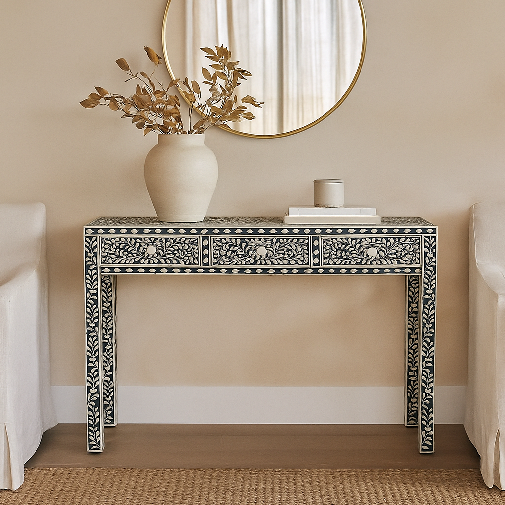 Mike Bone Inlay Console Table