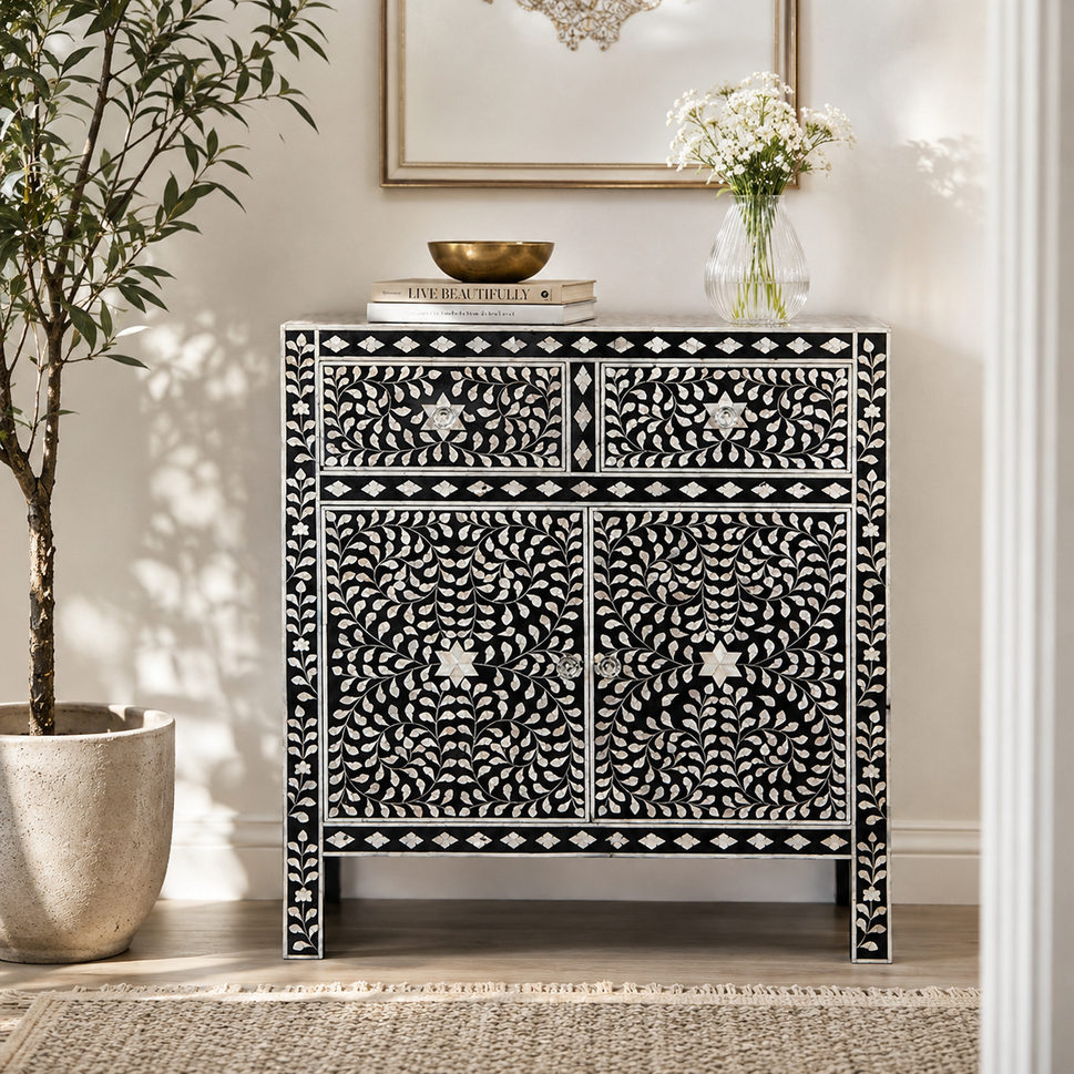 Vivek Mother of Pearl Inlay Cabinet