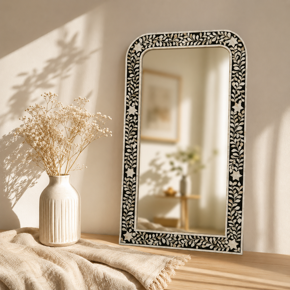Baylor Mother of Pearl Inlay Mirror