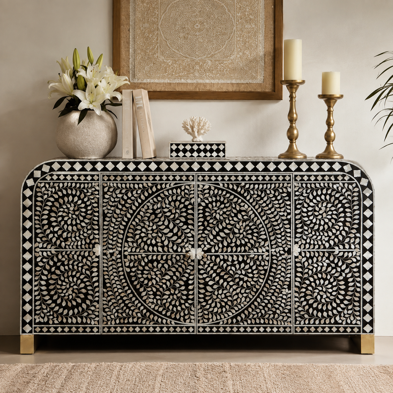 Elwoen Mother of Pearl Inlay Sideboard