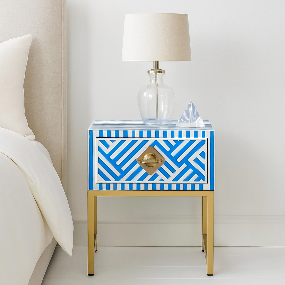 Maanik Bone Inlay Bedside
