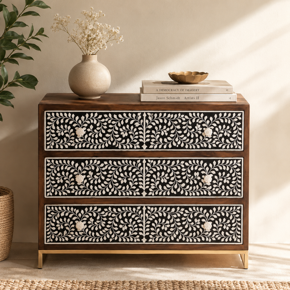 Anjum Bone Inlay Chest of Drawer