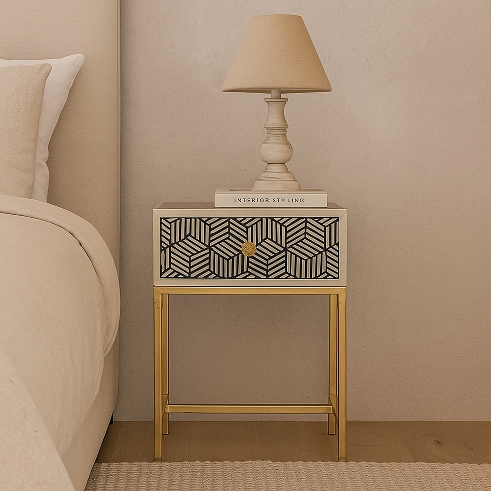 Via Bone Inlay Bedside