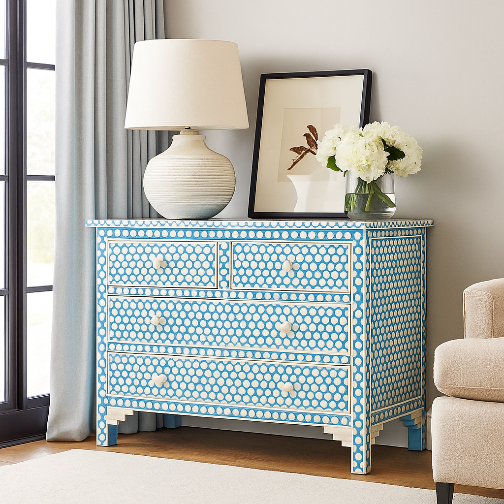 Hogun Bone Inlay Chest of Drawer