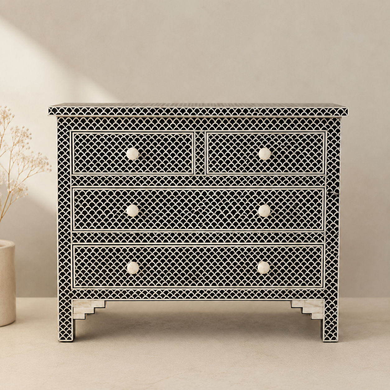 Sif Bone Inlay Chest of Drawer