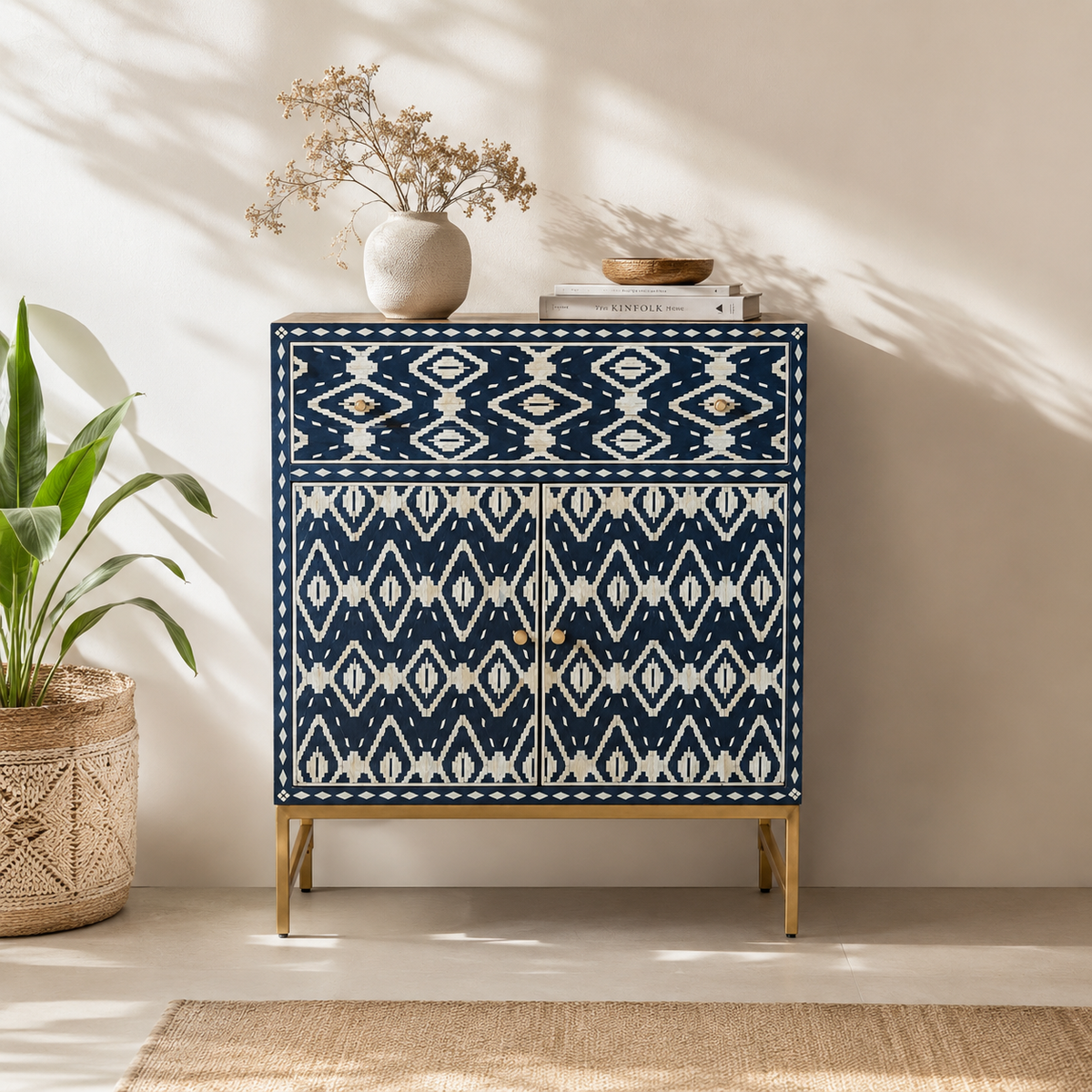 Cuzina Bone Inlay Cabinet