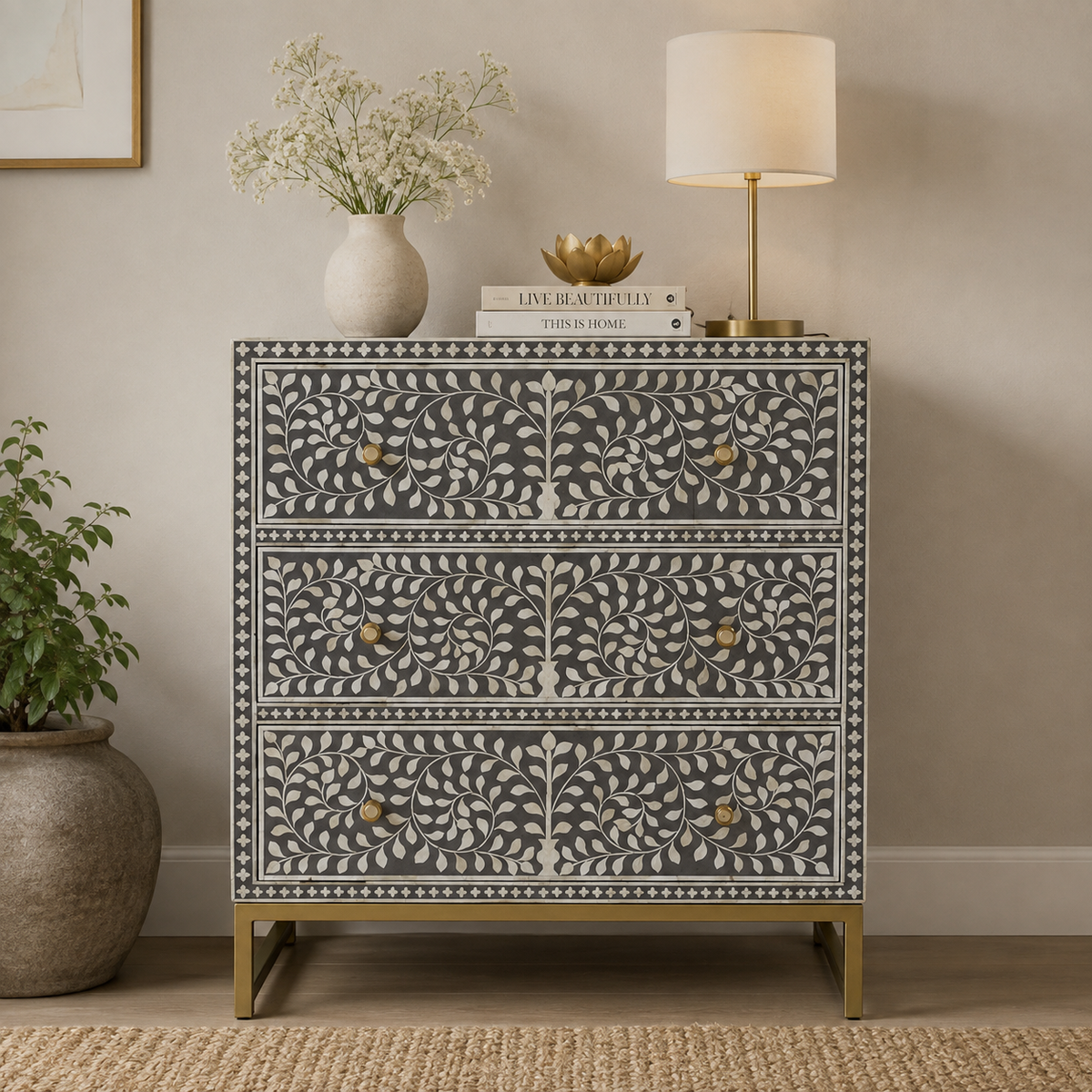 Patrick Bone Inlay Chest of Drawer