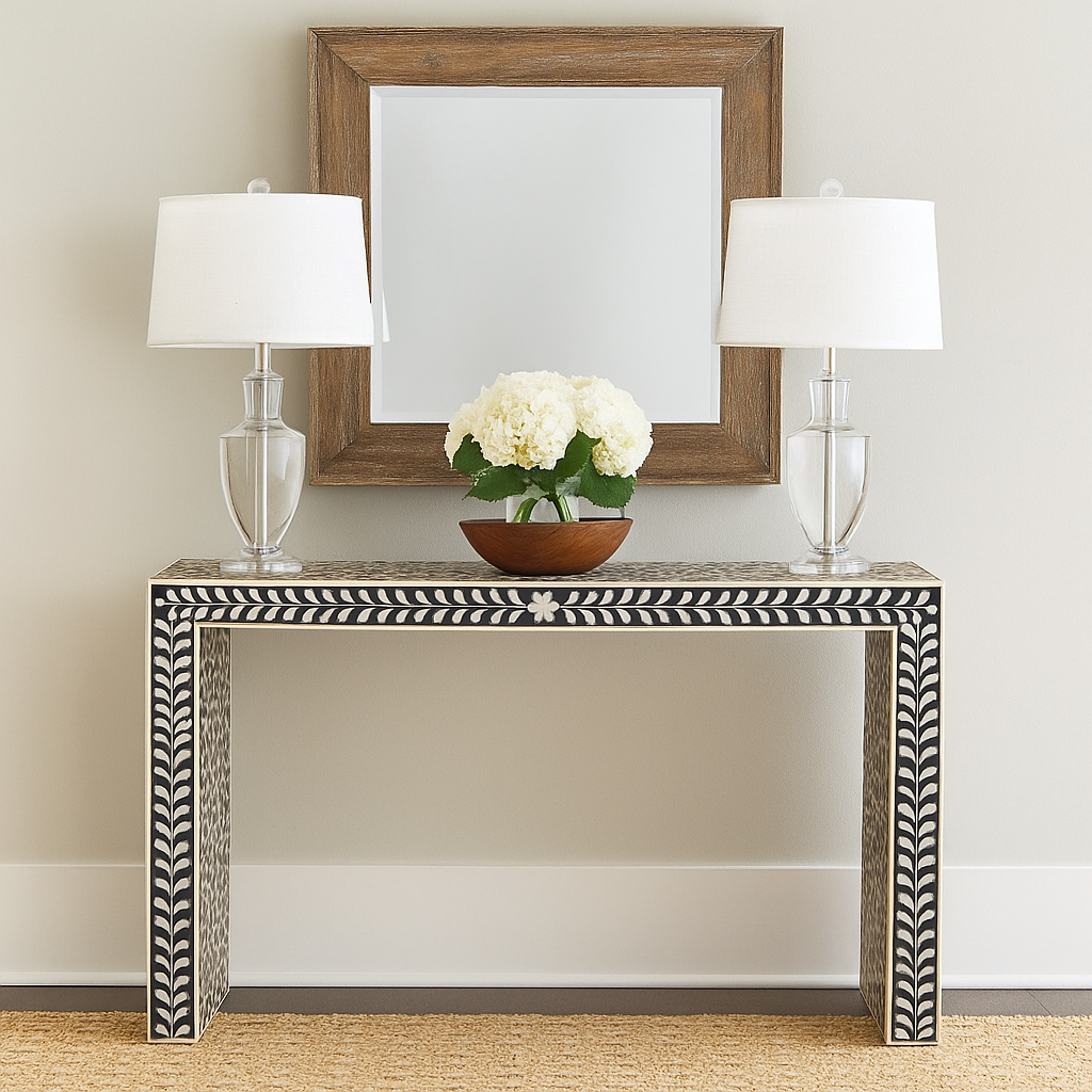 Angela Bone Inlay Console Table